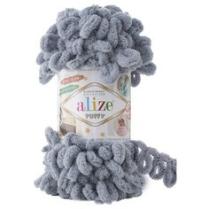 Пряжа для вязания Alize Puffy, цвет 428, 9м 100гр, 5 мотков
