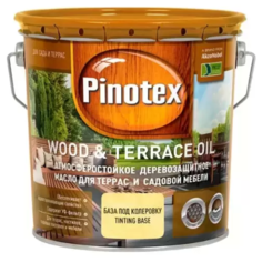 Масло для дерева с воском Pinotex Wood & Terrace Oil колеруемое, 2,7 л