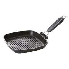 Сковорода-гриль Risoli Induction 0090IN/26T00, 26x26 см, съемная ручка, черный