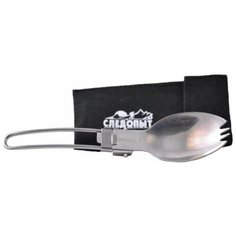 Ложка-вилка Следопыт складная из нержавеющей стали, в чехле