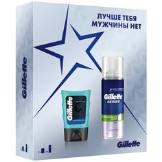 Набор Series Sensitive подарочный (пена для бритья 100 мл + гель после бритья 75 мл) Gillette