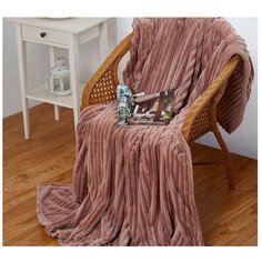 Плед Cleo Orrizonte 180x200 см, темно-бежевый