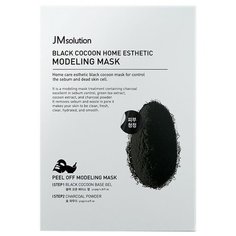 JM Solution моделирующая маска Black Cocoon Home Esthetic Modeling с протеинами шелкопряда и углем, 55 г