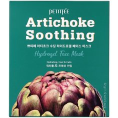 Petitfee Artichoke Soothing гидрогелевая маска для лица с экстрактом артишока, 32 г, 5 уп.