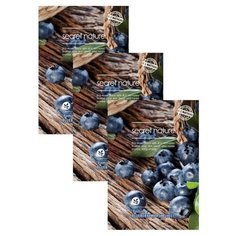 Secret Nature Укрепляющая тканевая маска для лица с экстрактом черники, 25 г, 3 уп.