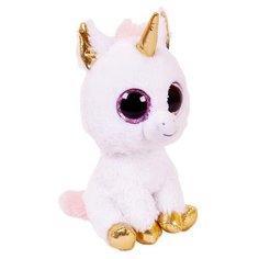 Мягкая игрушка ABtoys Единорог с золотым рогом и копытцами 14 см