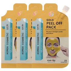 Eyenlip Gold Peel Off Pack Золотая очищающая маска-плёнка, 25 г, 3 шт.
