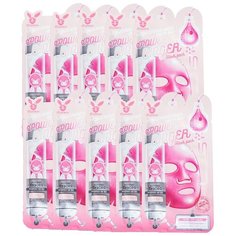 Elizavecca Тканевая маска Hyaluronic Acid Water Deep Power Ringer Mask с гиалуроновой кислотой, 23 мл, 10 шт.