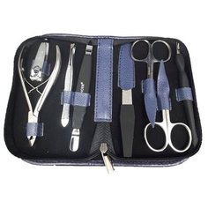 Маникюрный набор на молнии MS-22907-2-S-PVC, ZINGER, 8 предметов, цвет чехла фиолетовый