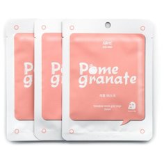MIJIN Cosmetics тканевая маска Mj Care on Pomegranate с экстрактом граната, 22 г, 3 шт.