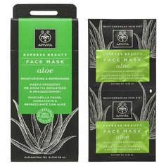 APIVITA/EXPRESS BEAUTY/ АПИВИТА УВЛАЖНЯЮЩАЯ И ОСВЕЖАЮЩАЯ МАСКА ДЛЯ ЛИЦА С АЛОЕ/ОБЪЕМ 6*2*8 МЛ