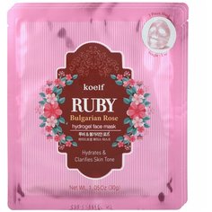 Гидрогелевая маска для лица с экстрактом болгарской розы, Hydro Gel Mask Ruby & Bulgarian Rose, Koelf