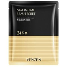 Маска для лица с золотой фольгой 24K Gold Venzen