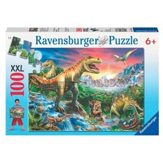 Ravensburger Пазл "У динозавров" XXL 100 шт, коробка 10665