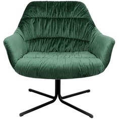 KARE Design Кресло вращающееся Bristol, коллекция "Бристоль" 83*79*76, Полиэстер, ДСП, Сталь, Полиуретан, Зеленый