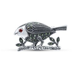 Silver WINGS Брошь из серебра эмаль, куб.цирконий, марказит 080738a-39
