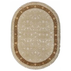 Ковер индийский Kover.ru KING OF AGRA RO8-CRE-GLD(Oval), шерсть 2,02 х 2,94 м