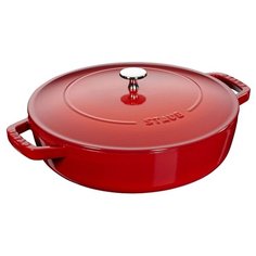 Сотейник Staub Cast Iron Chistera, 24 см, с крышкой, вишневый