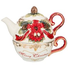 Набор чайный Lefard Коллекция Christmas 2 предмета (чайник и чашка) 500/350 мл 19х12,5х15 см (848-010)