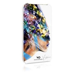 Чехол для iPhone 4 / 4S, WHITE DIAMONDS, Nafrotiti White, пластик, украшен кристаллами Swarovski, белый