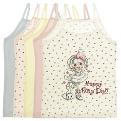 DONELLA Майка для девочек 4371971BZ Размер: 2/3, Цвет: Микс, 5 шт. в упаковке