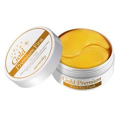 Secret Key Патчи для глаз с золотом Gold Premium First Eye Patch, 60 шт.