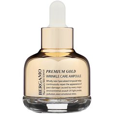 Bergamo Premium Gold Wrinkle Care Ampoule Сыворотка для лица с золотом от морщин, 30 мл