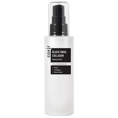 Coxir Black Snail Collagen Emulsion Эмульсия против морщин с коллагеном и муцином черной улитки для лица, 100 мл