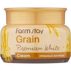 Farmstay Grain Premium White Cream осветляющий крем для лица с маслом ростков пшеницы, 100 г