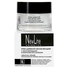 Крем NewLine дневной обновляющий с фитопептидами и морским коллагеном, 50 мл