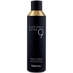 Farmstay Black Snail & Peptide 9 Perfect Serum Сыворотка для лица с муцином черной улитки и пептидами, 120 мл