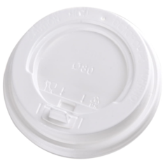 OfficeClean Набор одноразовых крышек для стаканов, откидной клапан-носик, 9 см, 100 шт., белый