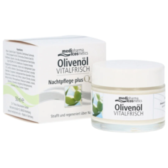 Medipharma cosmetics Olivenol Vitalfrisch Nachtpflege plus Q10 Creme Ночной крем для лица Оливенол, 50 мл