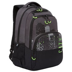 Grizzly Рюкзак (RU-130-4), черный/зеленый