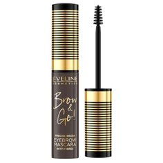 Eveline Cosmetics Тушь для бровей Brow & Go! с микрофиброй 01, medium brown