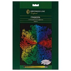 Гравюра Greenwich Line Цветы EA_22577 цветная основа с голографическим эффектом