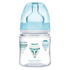 Canpol Babies Бутылочка антиколиковая с широким горлом PP EasyStart In the clouds, 120 мл, с рождения, голубой