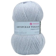 Пряжа Пехорка Ангорская теплая, цвет талая вода, 5 мотков