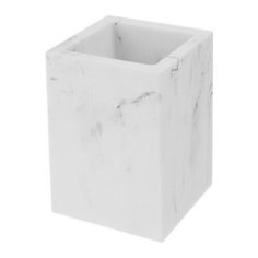 Стакан для ванной комнаты MARBLE, белый, PERFECTO LINEA
