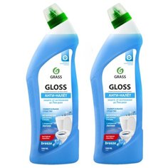 Чистящий гель для ванны и туалета "Gloss breeze" 1000мл, 2 шт. Grass