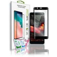 Защитное стекло для Nokia 5.1 2018 / на Нокиа 5.1 2018 / На весь экран / Черная рамка 0,33 мм Lux Case