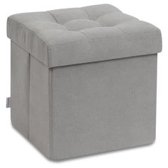 Пуф банкетка Дели, складной с ящиком для хранения, серый, Delicatex
