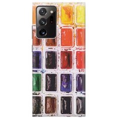 Ультратонкий силиконовый чехол-накладка для Samsung Galaxy Note 20 Ultra с принтом "Палитра красок" Gosso