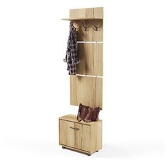 Вешалка с тумбой для обуви ВШ-5.3, цвет дуб делано