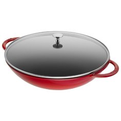 Вок Staub со стеклянной крышкой, вишневый, 30 см, 4,4 л 1312906