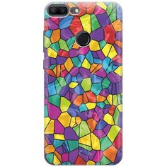 GOSSO Ультратонкий силиконовый чехол-накладка для Honor 9 Lite с принтом "Яркая мозаика"