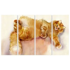 Модульная картина на холсте "Рыжий кот" 90x57 см Modulka.Ru