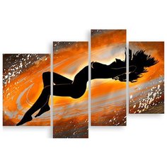 Модульная картина на холсте "Силуэт" 170x120 см Modulka.Ru