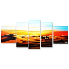 Модульная картина на холсте "Пустыня" 120x56 см Modulka.Ru