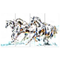 Модульная картина на холсте "Тройка" 150x91 см Modulka.Ru